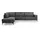 OTTO home Ecksofa OTTO HOME "OLAND L-Form, B: 289 cm, Skandi-Design", grau (anthrazit), B:289cm H:85cm T:210cm, Struktur weich (100% Polyester);Luxus-Microfaser (100% Polyester);Webstoff (100% Polyester), Sofas, Ecksofa, Struktur, Flachgewebe, Luxus-Microfaser,