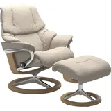 Stressless Stressless® Relaxsessel »Reno«, mit Signature Base, Größe S, M & L, Gestell Eiche, beige