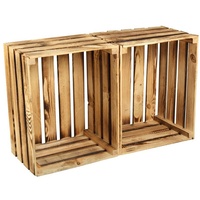GrandBox Holz-Kiste 50 x 40 x 30 cm geflammt