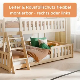 Kids Collective Etagenbett Kids Collective 120 x 200 cm Kiefer massiv natur beige