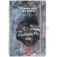 Brunnen 1070290026 Buchkalender Familienplaner 2026 "Animal" A5, Papier