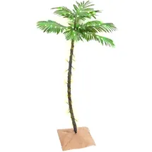 vidaXL Künstliche Palme LED Warmweiß 72 LEDs 120 cm