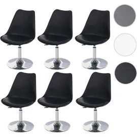 MCW Drehstuhl Vaasa T501 Kunstleder schwarz 6er Set