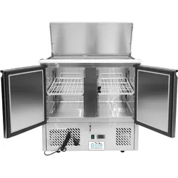 ICE-A-COOL 2 türiger Kühltisch mit Arbeitsplatte, Kapazität 169 L, automatische Abtaufunktion