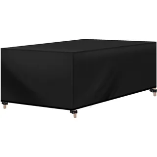 Woltu Abdeckung für Gartenmöbel, Rechteckig 242x162x100 cm Abdeckhaube 420D Oxford-Gewebe, Größe: - Schwarz