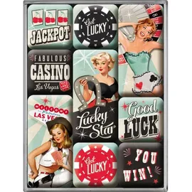 Nostalgic-Art Get Lucky, Magnetset, (9teilig)