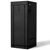 Aygrochy Growzelt 80x80x180cm, Indoor Grow Tent mit Reflektierende Mylar Zuchtzelte, abnehmbaren Boden Tablett,für Pflanzen wachsen Raum