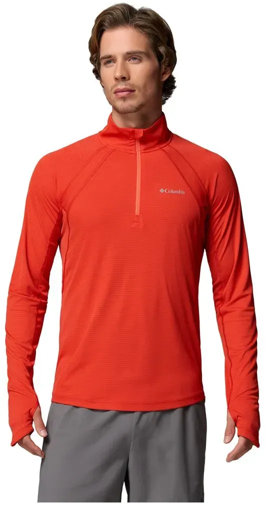 Columbia Stealth Spring Long Sleeve Half Zip Tee super sonic, zing pops (845) L