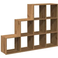 vidaXL Raumteiler-Bücherregal 3 Stufen 137,5 x 29 x 103,5 cm Braun