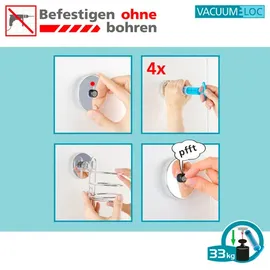 Wenko Seifenschale Wandmontage Quadro silber, 1 St.