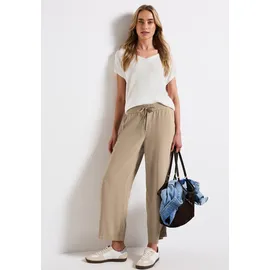 STREET ONE Damen, 3716099 Wide Leg Hose, Safari beige 38 - 38
