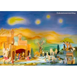 Ostheimer 42188 Sternsinger grün aus Holz Höhe 11,5cm Weihnachten Krippenfiguren
