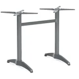 Natur24 Tischgestell Aluminium Eisengrau