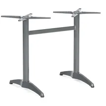 Natur24 Tischgestell Aluminium Eisengrau
