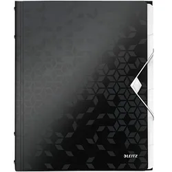 LEITZ Ordnungsmappe WOW 4633 6 Fächer schwarz
