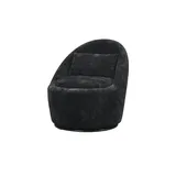 Uno Drehsessel Ash Mikrofaser 72 x 80 x 83 cm Schwarz