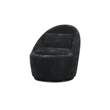 Uno Drehsessel Ash Mikrofaser 72 x 80 x 83 cm Schwarz
