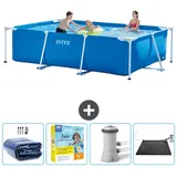Intex Rahmenschwimmbecken rechteckig – 300x200x75 cm – Zubehör CB11 Blau No Size