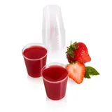 Vivaloo 100 Stück Schnapsgläser Plastik wiederverwendbar - Shotgläser Plastik 3cl/30ml, Spülmaschinengeeignete Plastikbecher mit Eichstrich 2cl/20ml, Transparente Shot Becher