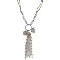 FIRETTI Y-Kette Daily Tassel beige Kunststoff