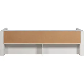 Woood Bettgestell Carter 215 x 118 x 67 cm Kiefer massiv weiß