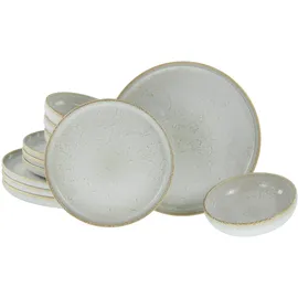 CreaTable Serie Uno Vintage Offwhite Geschirrset 12-tlg. für 4 Personen