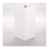 eleganteinrichten Pflanzkübel 38 x 38 x 80 cm Perlmutt-Weiß