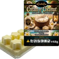 WonderWax Duftwachs Wax Melts für Duftlampe, 6 Sterne Duftmelt Wachsmelt Sojawachs Duftwachs Würfel für Raumdüfte, Wachs Duftöl Winter Indoor Schmelzen für Aromalampe Cream of Coconut