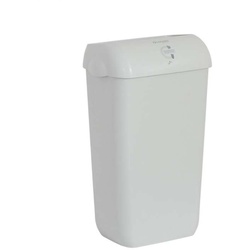 EcoNatural, Papierkorb weiß, Abfallsammler aus Recyclingmaterial, ~ 23 Liter