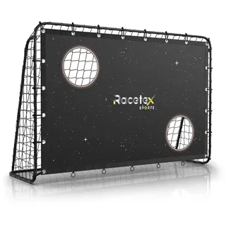 Racetex Fußballtor Kinder inkl. Torwand mit [Anti-Rost Beschichtung] - Fussballtore für Garten Kinder und Erwachsene - Fußball Tor mit Erdanker für einen optimalen Halt - Fussballtor 1,8x1,2m