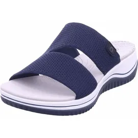 Jana Coshy Original – Die Hallux-freundliche Pantolette 8-27270-43 blau H-Weite