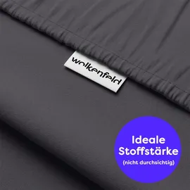 Wolkenfeld Spannbettlaken Jersey 140 x 200 - 160 x 200 cm Weiß