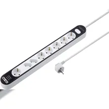 Sygonix Steckdosenleiste 8-fach Weiß 1 St.