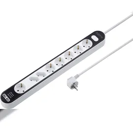 Sygonix Steckdosenleiste 8-fach Weiß 1 St.