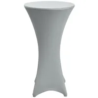 Beautissu Stehtischhusse Stella Stretch Silbergrau, 70cm Ø 70 cm