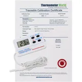 Kalibriertes digitales Kühlschrank-Gefrierschrank-Thermometer mit rückverfolgbarem 2-Punkt-Kalibrierzertifikat