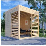 BERTILO Pavillon Garten-Lounge 1 Natur 234 cm x 226 cm FSC®
