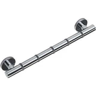 Croydex Grab-n-Grip Handlauf, in modernem Design, weiche Gummiringe, 48,5 cm, Chrom