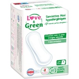 Love & Green Maxi Super Damenbinden, hypoallergen, 1 Stück