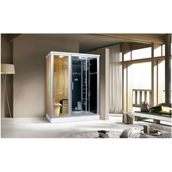 PureHaven Luxus 2in1 Finnische Sauna und Dampfdusche 170×100 cm für 2 Personen