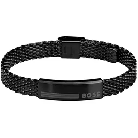 Boss Milanaiseband Herren Edelstahl Schwarz 1580612 Größe Standard