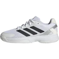 adidas Unisex Kinder Ubersonic Kids Tennis Shoes, Cloud White/Core Black/Silver Metallic, 35 1/2 EU