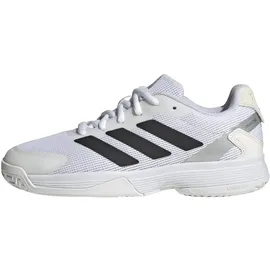 adidas Unisex Kinder Ubersonic Kids Tennis Shoes, Cloud White/Core Black/Silver Metallic, 35 1/2 EU