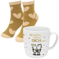 SHEEPWORLD Tasse-Socken-Set Motiv Schön