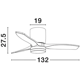 Nova Luce 9952376 ALOA Ventilator Weiß/Braun
