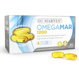 Omegamar 1200 - Omega 3 - DHA und EPA - Trägt zur normalen Herzfunktion bei - Hoher Gehalt an Omega-3-Fettsäuren - Geeignet für Zöliakie - Zitronengeschmack - 60 Kapseln