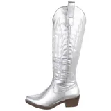Ital-Design Cowboyboots Damen Silber 37
