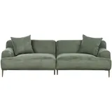 Beliani Couch Stoff 3-Sitzer Grün/Braun