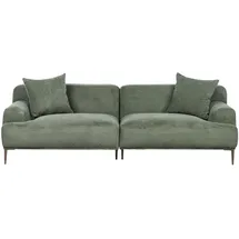 Beliani Couch Stoff 3-Sitzer Grün/Braun