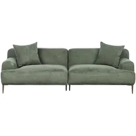 Beliani Couch Stoff 3-Sitzer Grün/Braun